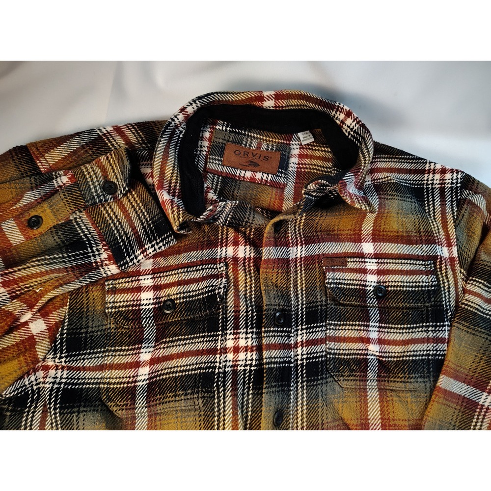 Orvis Classic Collection Plaid Flannel Button Down Shirt Mens Outdoor Gorpcore L